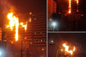 بیمارستان گاندی تهران در آتش سوخت/ حریق گسترده در بخش شرقی بیمارستان